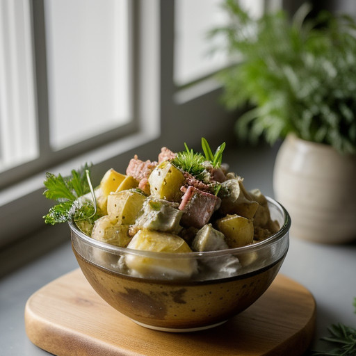 Potato Salad With Smoked Turkey & Artichoke recipe image