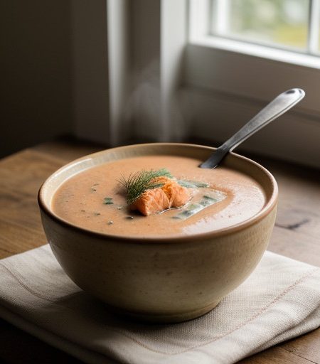 Potato & Salmon Bisque recipe image