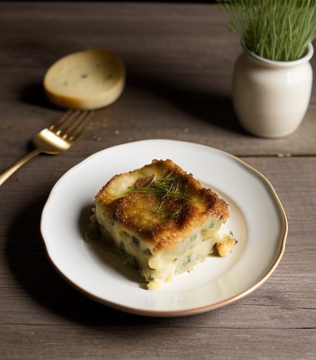 Potato~ Sausage & Leek Gratin recipe image