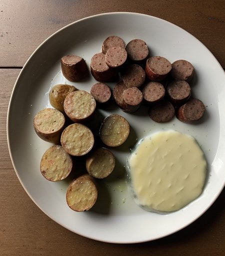 Potato, Sausage and Leek Gratin recipe image