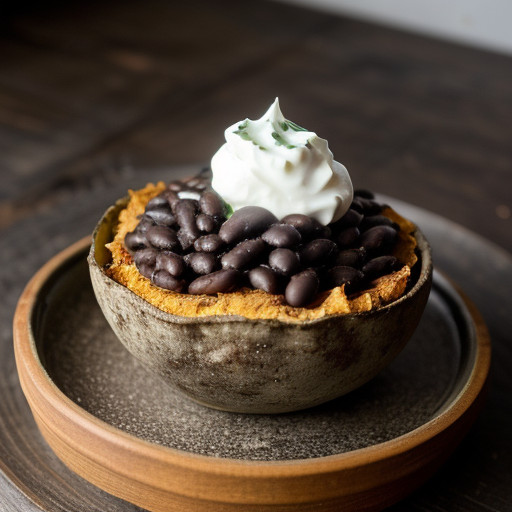 Potato Skins With Black Beans and Salsa recipe image