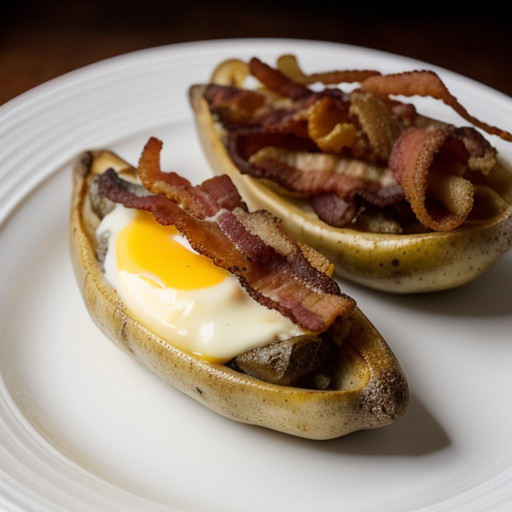 Potato Skins With Cheese & Bacon - Cooking recipe image