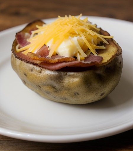 Potato Skins With Cheese and Bacon (2 PTS recipe image