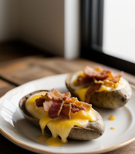 Potato Skins With Cheese and Bacon recipe image
