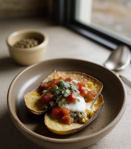 Potato Skins With Salsa & Cheese recipe image