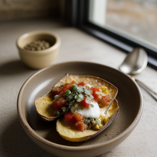 Potato Skins With Salsa & Cheese recipe image