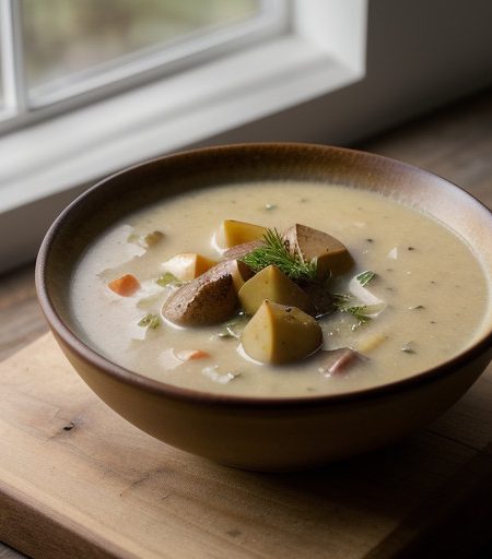 Potato Soup Scented With Cumin recipe image