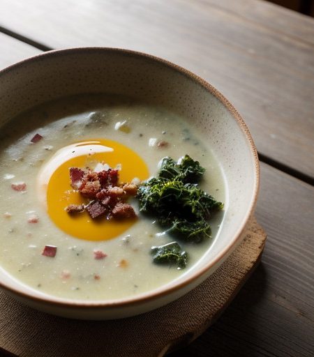 Potato Soup With Kale & Bacon recipe image