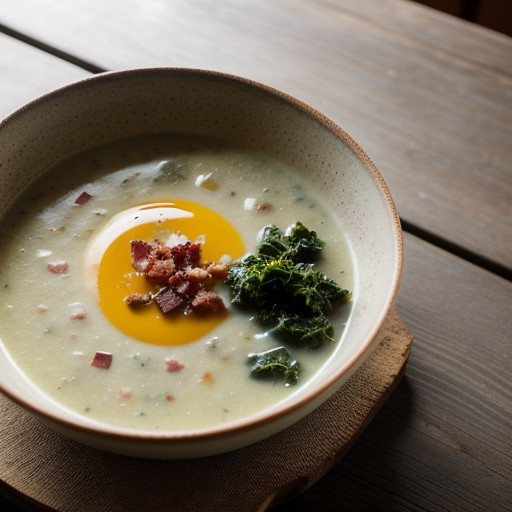 Potato Soup With Kale & Bacon recipe image