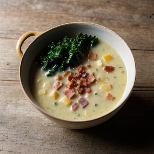 Potato Soup With Kale & Bacon recipe image