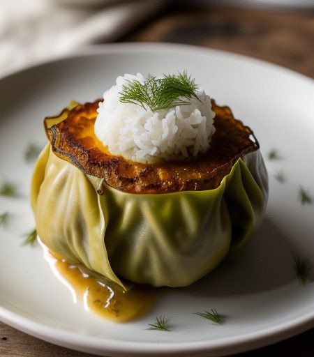 Potato Stuffed Cabbage (Vegan recipe image