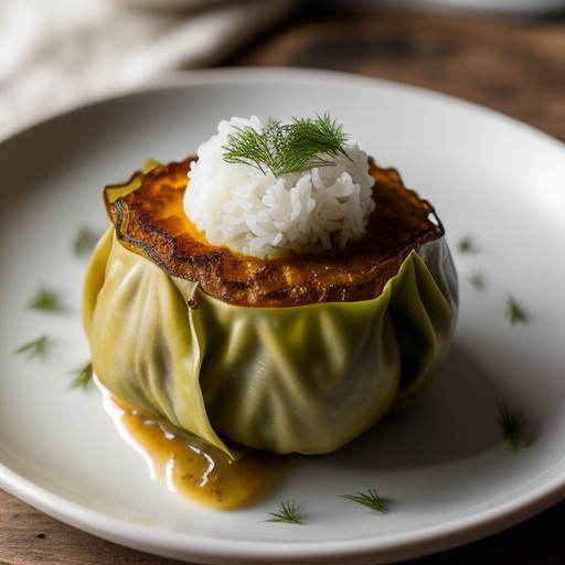 Potato Stuffed Cabbage (Vegan recipe image