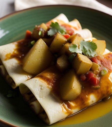 Potato-Stuffed Enchiladas recipe image