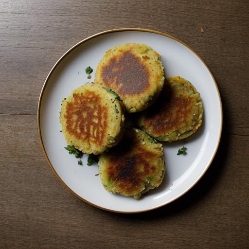 Potato Tikki With Almond-Cilantro Chutney recipe image