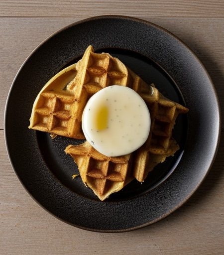 Potato Waffles With Rosemary-Garlic Oil recipe image