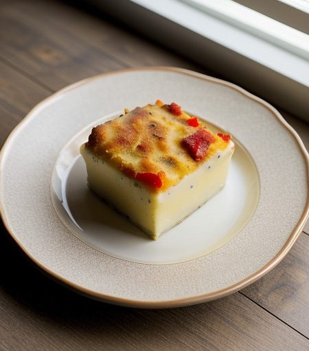 Potato and Sweet Red Pepper Gratin - Bon Appetit recipe image