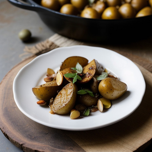 Potatoes With Spiced Chicken Topping recipe image