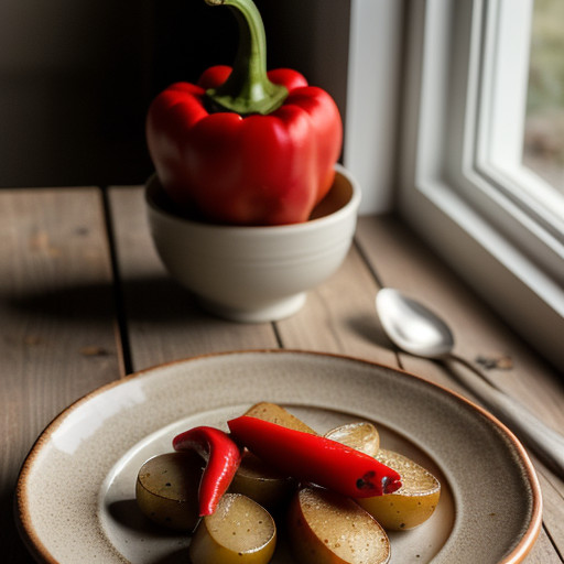Potatoes With Sweet Red Peppers recipe image