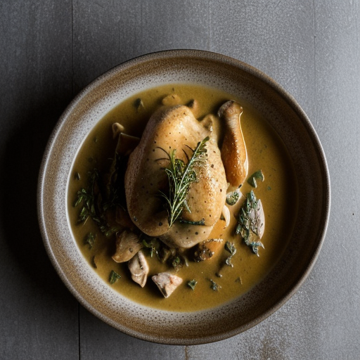 Poulet a l'Estragon (Chicken in Tarragon Sauce recipe image
