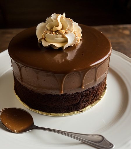 Pour La France's Fudge Caramel Cake recipe image