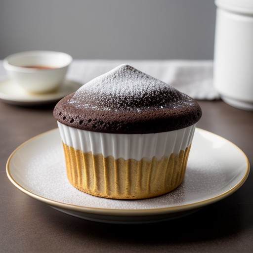 Practically No-Fat Chocolate Souffle Cake recipe image