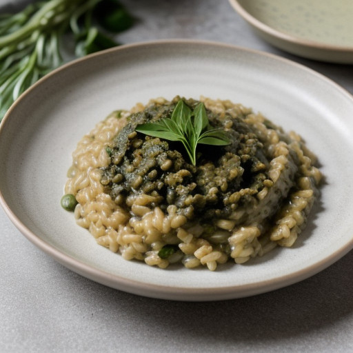 Practically Nonfat Bean & Green Risotto recipe image