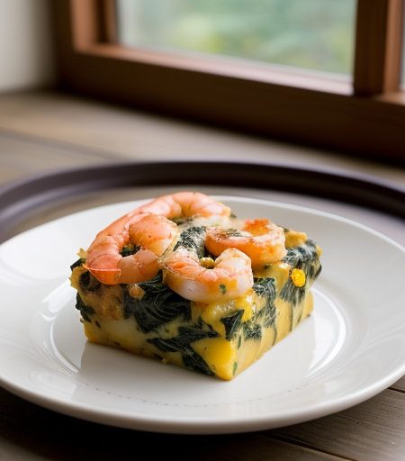 Prawn & Spinach Bake (Marguerite Patten recipe image