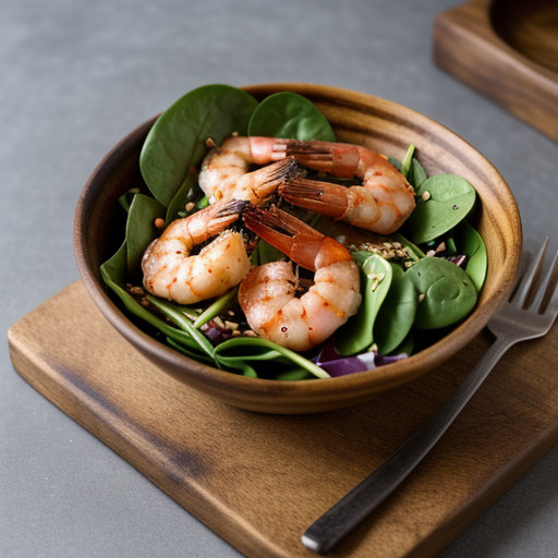 Prawns & Spinach Salad recipe image