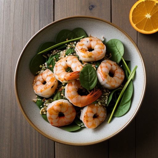 Prawns and Spinach Salad recipe image