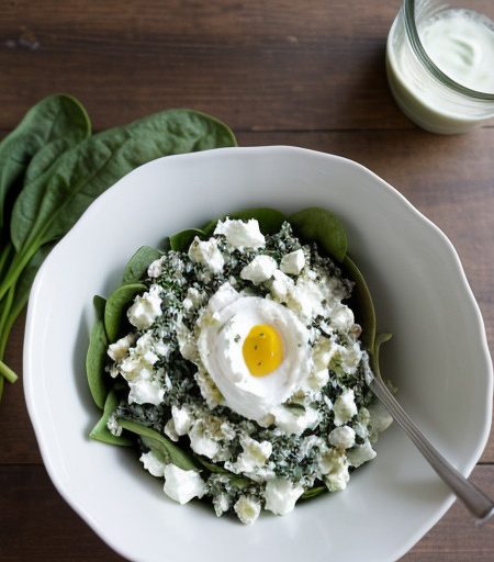Prevention's Spinach-Yogurt Salad recipe image