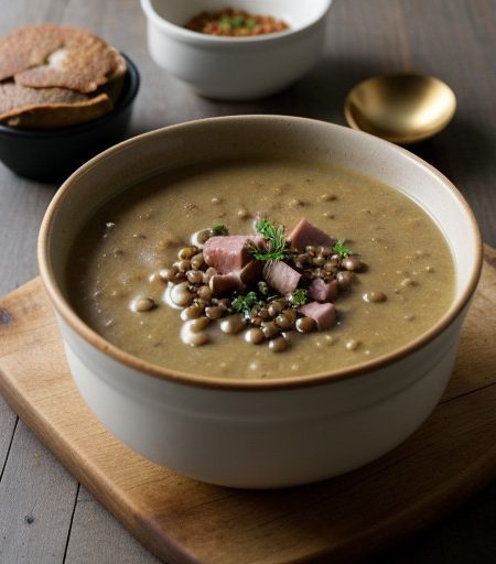 Prize Winning Ham & Lentil Soup recipe image