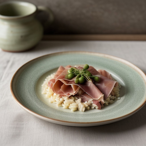 Prosciutto & Green Pea Risotto recipe image