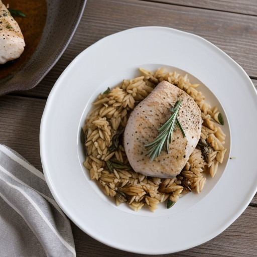 Provencal Chicken Breasts With Rosemary Orzo recipe image