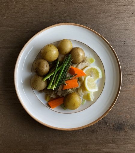 Psari Vrasto Me Patates (Boiled Fish W/Pota recipe image