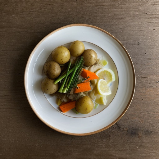Psari Vrasto Me Patates (Boiled Fish W/Pota recipe image