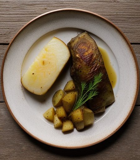 Psari Vrasto Me Patates (Boiled Fish W/Potato recipe image