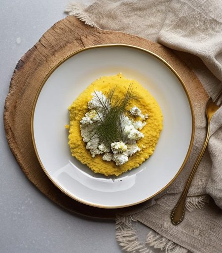 Puliszka - Polenta With Feta Cheese recipe image