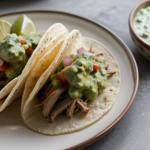 Pulled Pork Tacos With Tomatillo Salsa recipe image