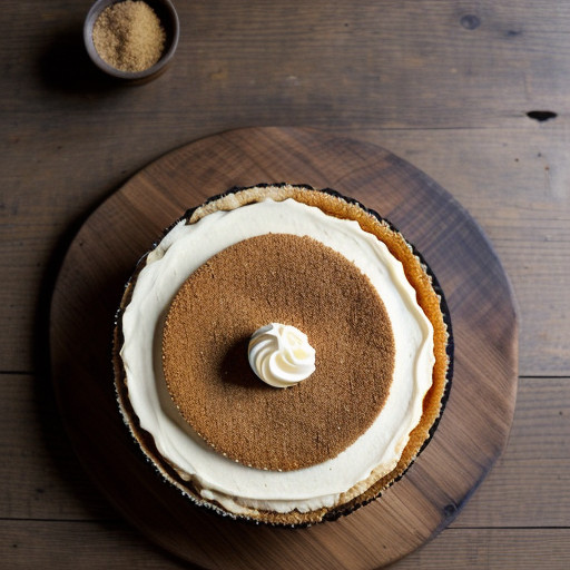 Pumpkin Cheesecake With Maple/Bourbon Sauce recipe image