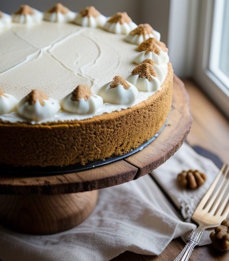 Pumpkin-Eggnog Cheesecake recipe image