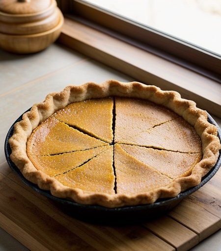 Pumpkin Pie in Spiced Nut Crust recipe image
