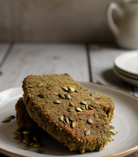 Pumpkin, Pistachio and Pine Nut Crusted Pork Chop recipe image
