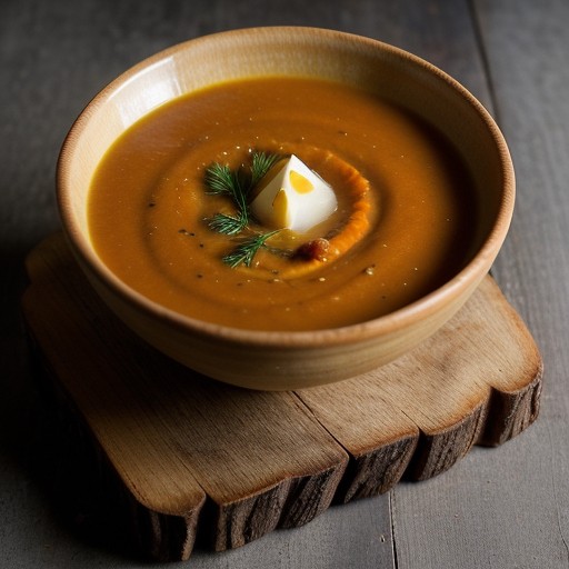 Pumpkin Soup With Jambon De Bayonne recipe image