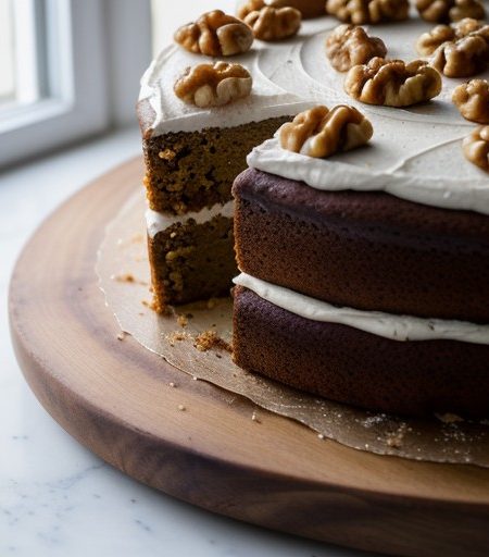 Pumpkin-Walnut Cake recipe image