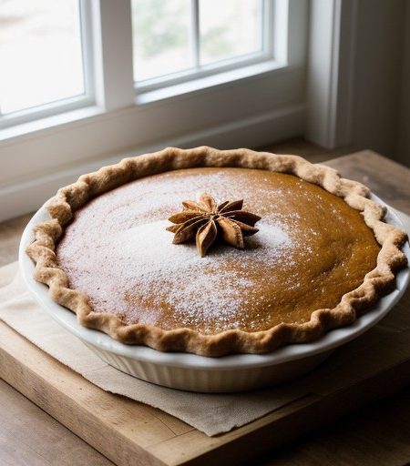 Pumpkin and Praline Pie recipe image