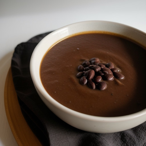 Pureed Black Bean Soup (Italian recipe image