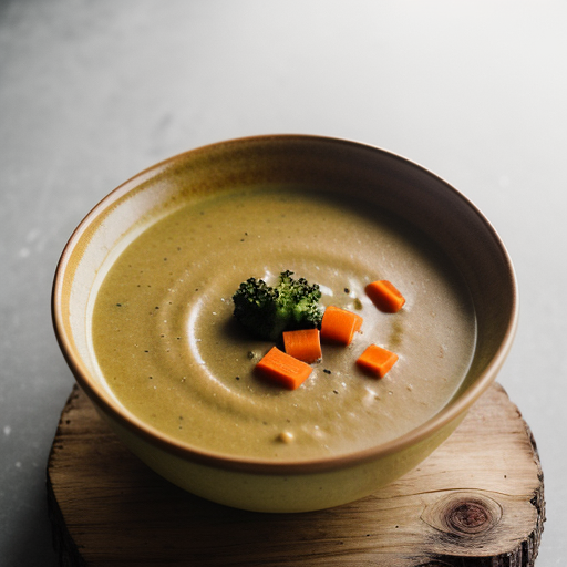 Pureed Vegetable Soup With Broccoli Florets recipe image