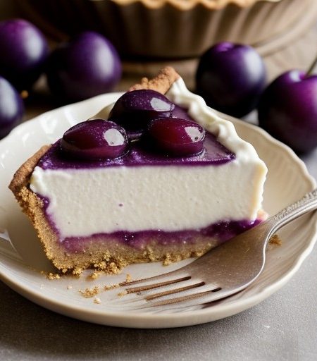 Purple Plum Chiffon Pie recipe image