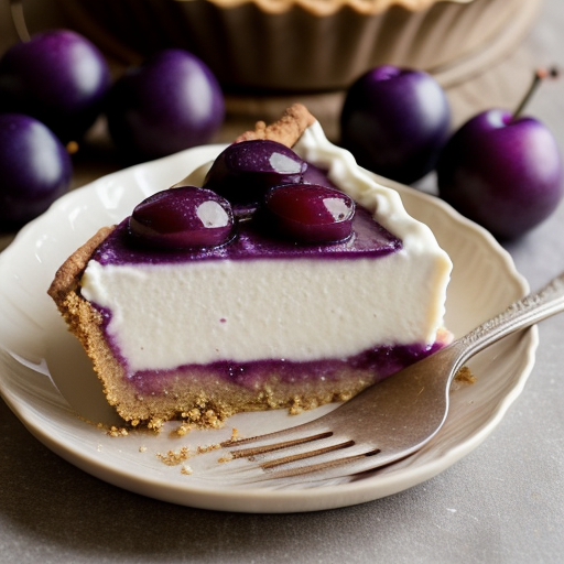 Purple Plum Chiffon Pie recipe image