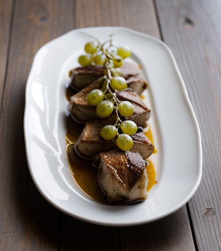 Quail With White Grapes recipe image